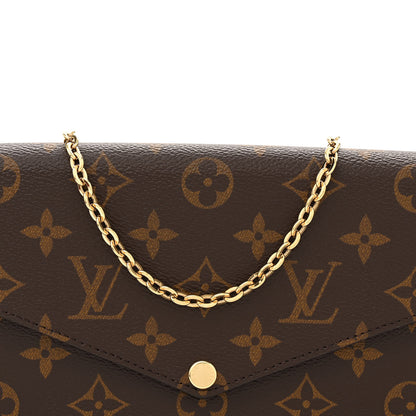Louis Vuitton Monogram Pochette Felicie Chain Wallet Fuchsia 8 of 10