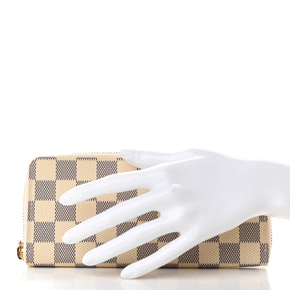 Louis Vuitton Damier Azur Clemence Wallet Rose Ballerine 2 of 10