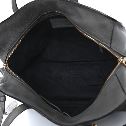 Alexander McQueen Pebbled Calfskin Small Skull Padlock Zip Around Tote Grey 4 of 14