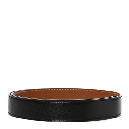 Hermes Box Togo 32mm Belt Strap 85 Black Gold 1 of 9