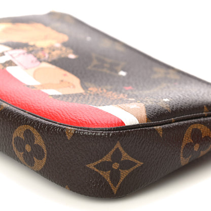 Louis Vuitton Monogram 2018 Christmas Animation Mini Cats Pochette Accessories 6 of 11