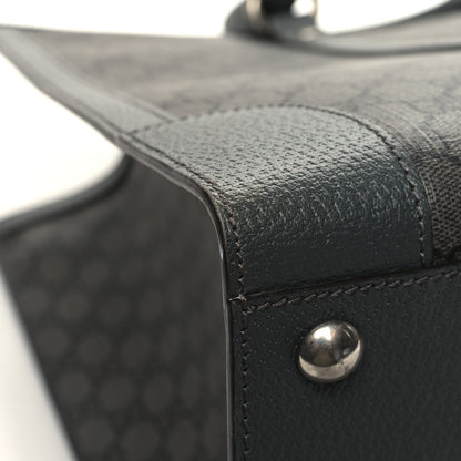 Gucci GG Supreme Monogram Textured Dollar Calfskin Large Ophidia Tote Bag Grey Black Graphite Grey 11 of 13
