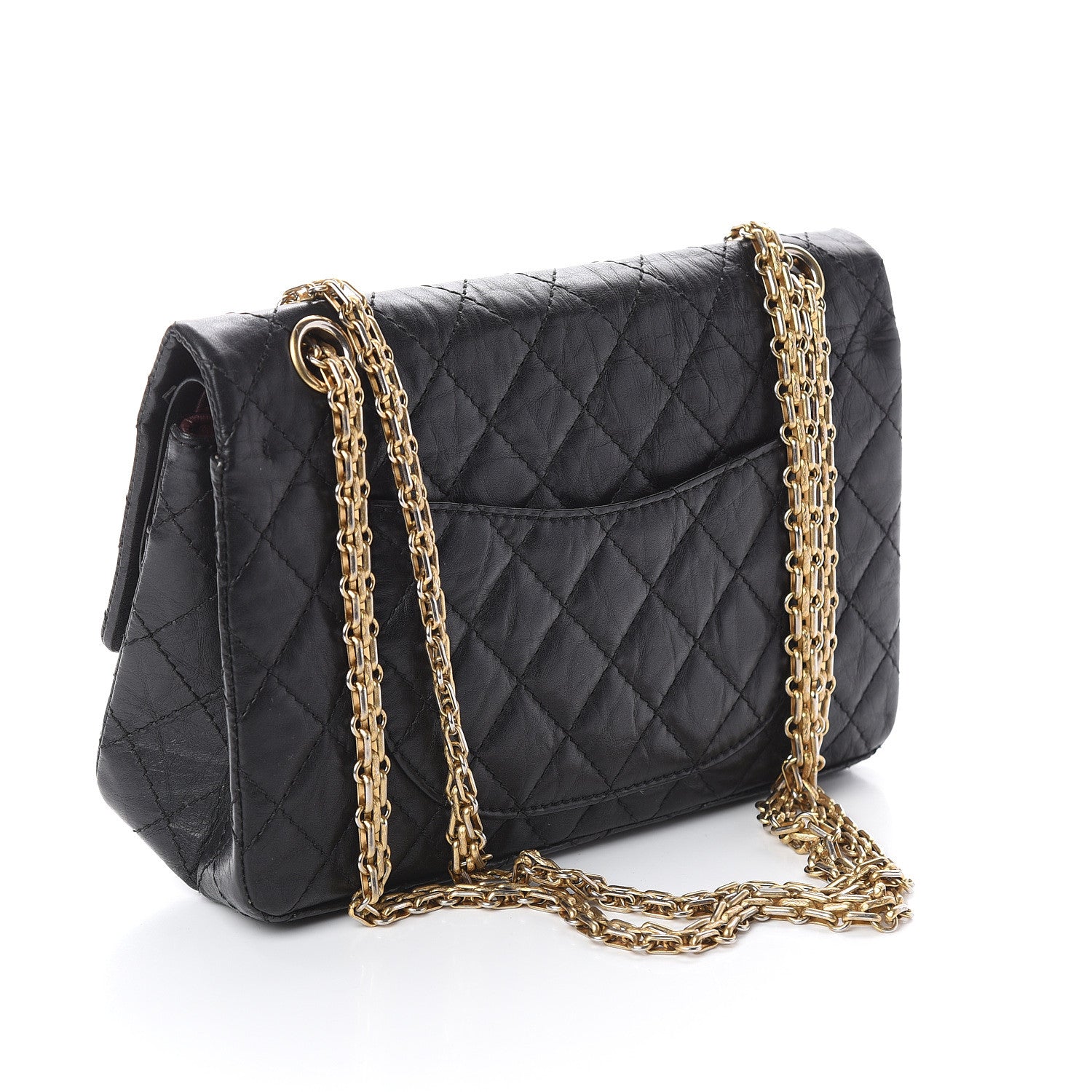 Chanel Aged Calfskin Quilted 2.55 Reissue 225 Flap Black 2 of 9