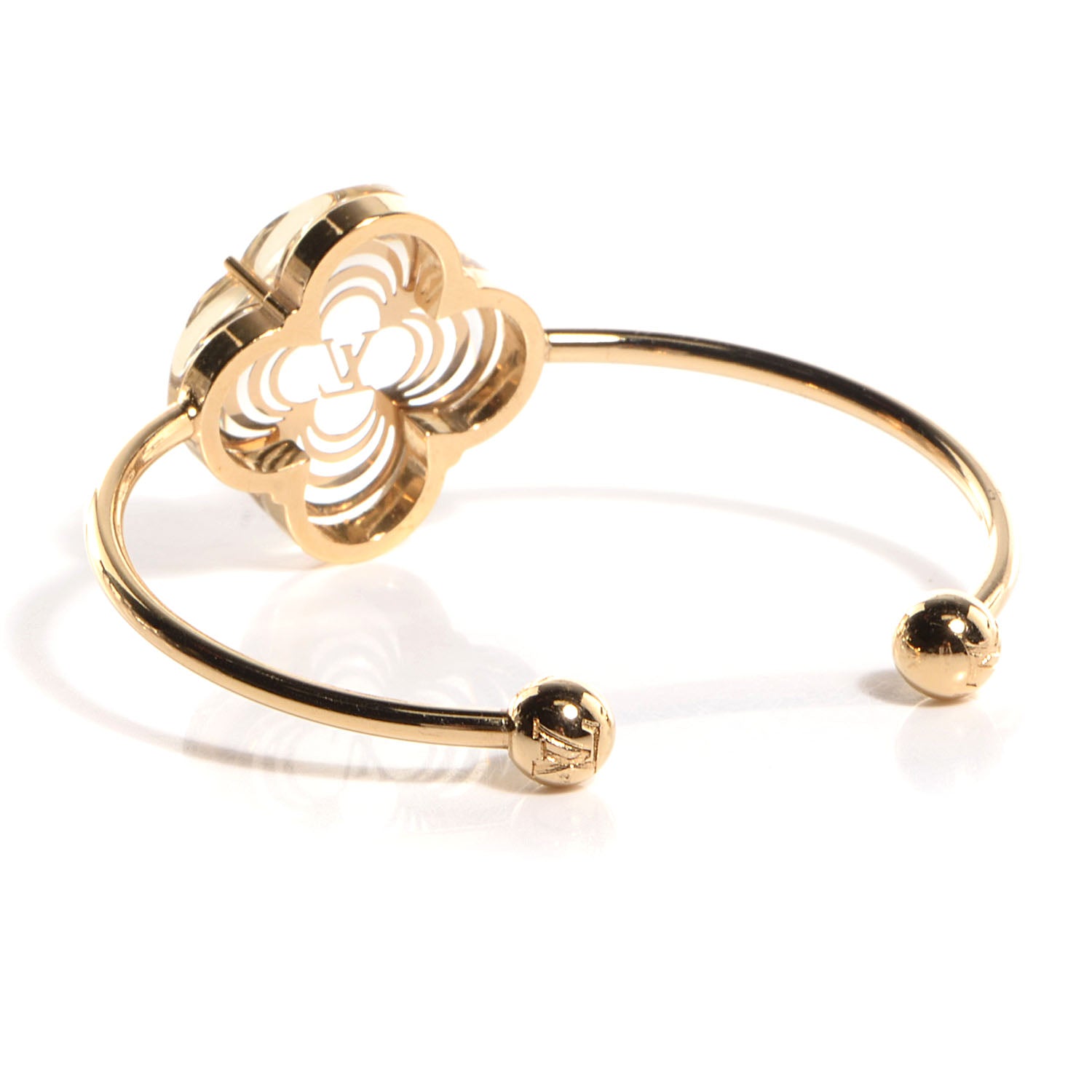 Louis Vuitton A La Folie Hoop Earrings Cuff Gold 3 of 4