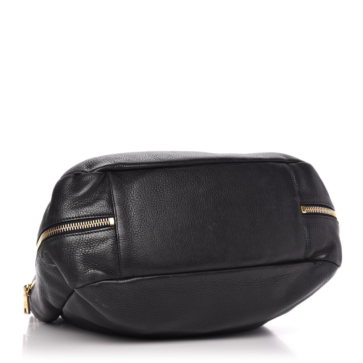 Prada Vitello Daino Side Zip Pocket Hobo Black 4 of 15