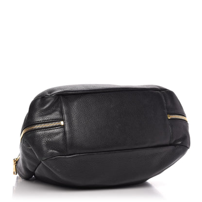 Prada Vitello Daino Side Zip Pocket Hobo Black 4 of 15