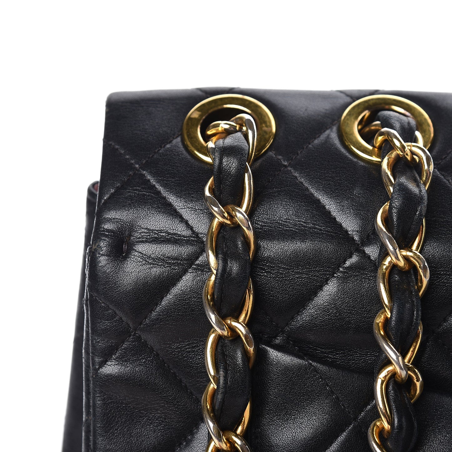 Lambskin Quilted XL Jumbo Single Flap Black