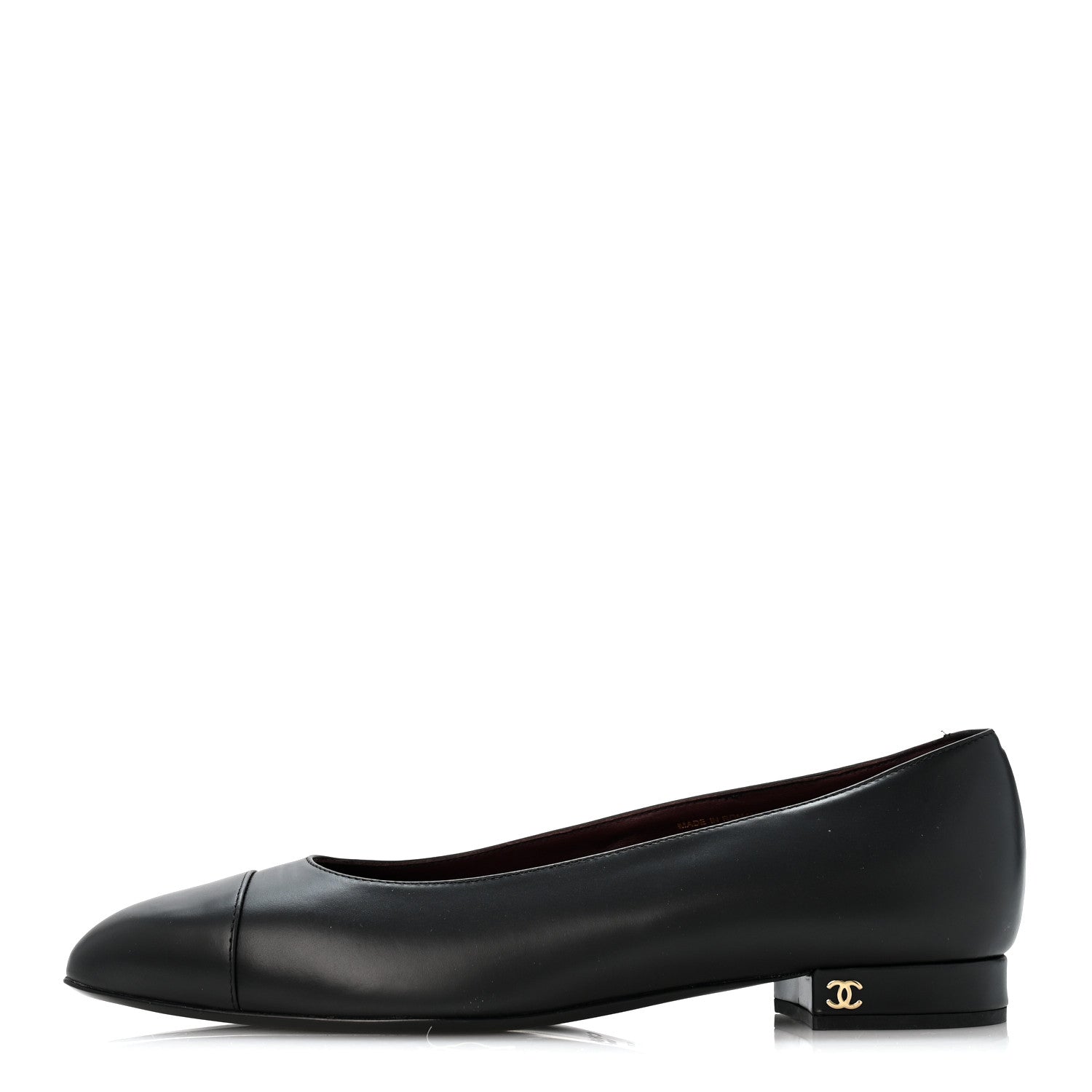 Chanel Lambskin Cap Toe CC Uniform Ballerina Flats 41 Black 1 of 10