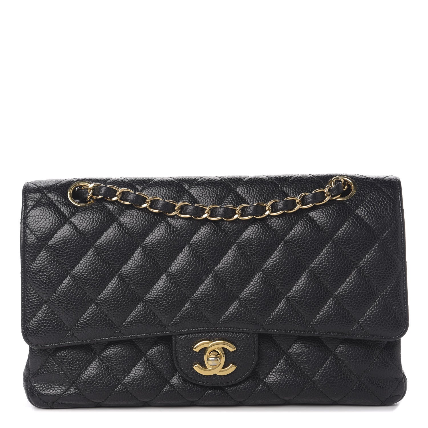 Chanel Caviar Quilted Medium Double Flap Black 1 of 13