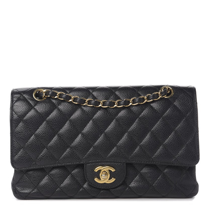 Chanel Caviar Quilted Medium Double Flap Black 1 of 13