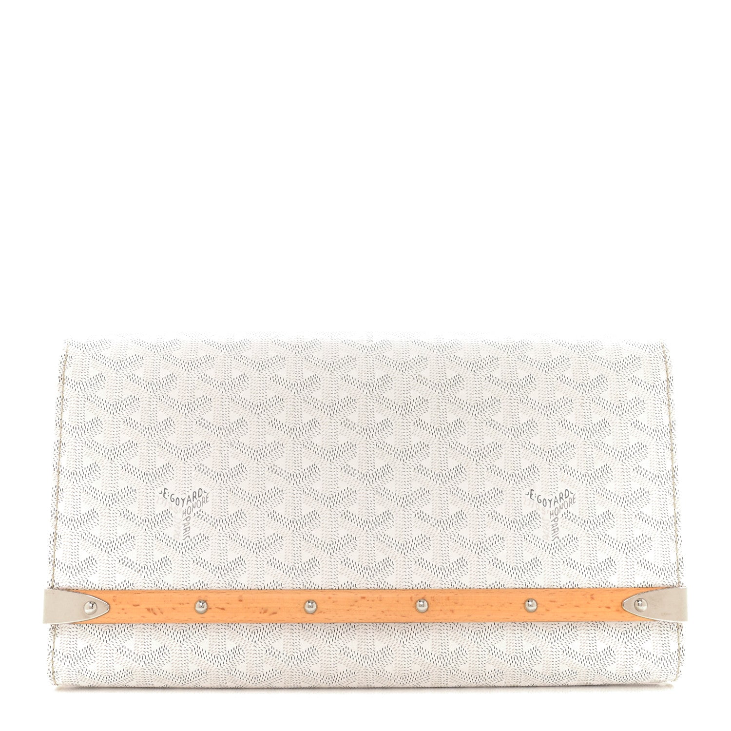 Goyard Goyardine Monte Carlo Bois Clutch White 1 of 12