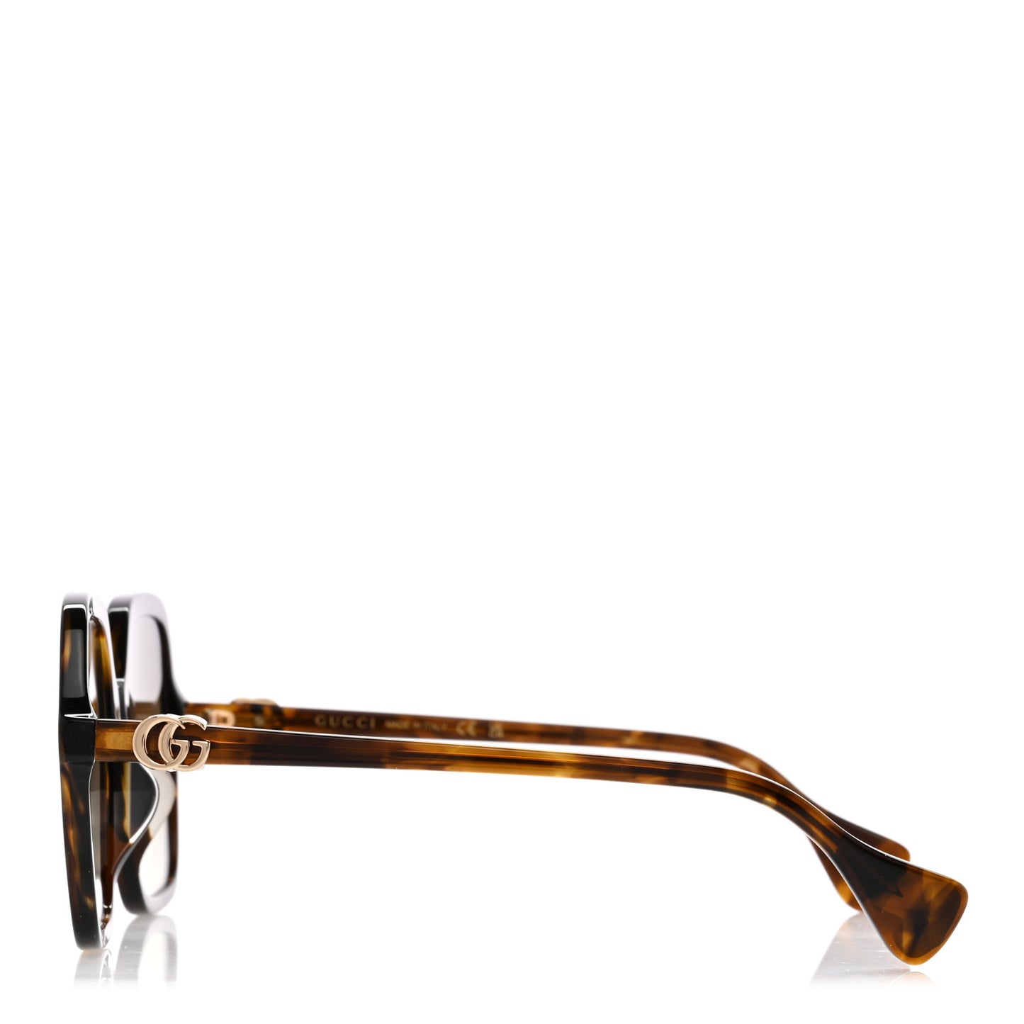Acetate Oversize Rectangle Frame GG1072SA Sunglasses Shiny Solid Tortoise