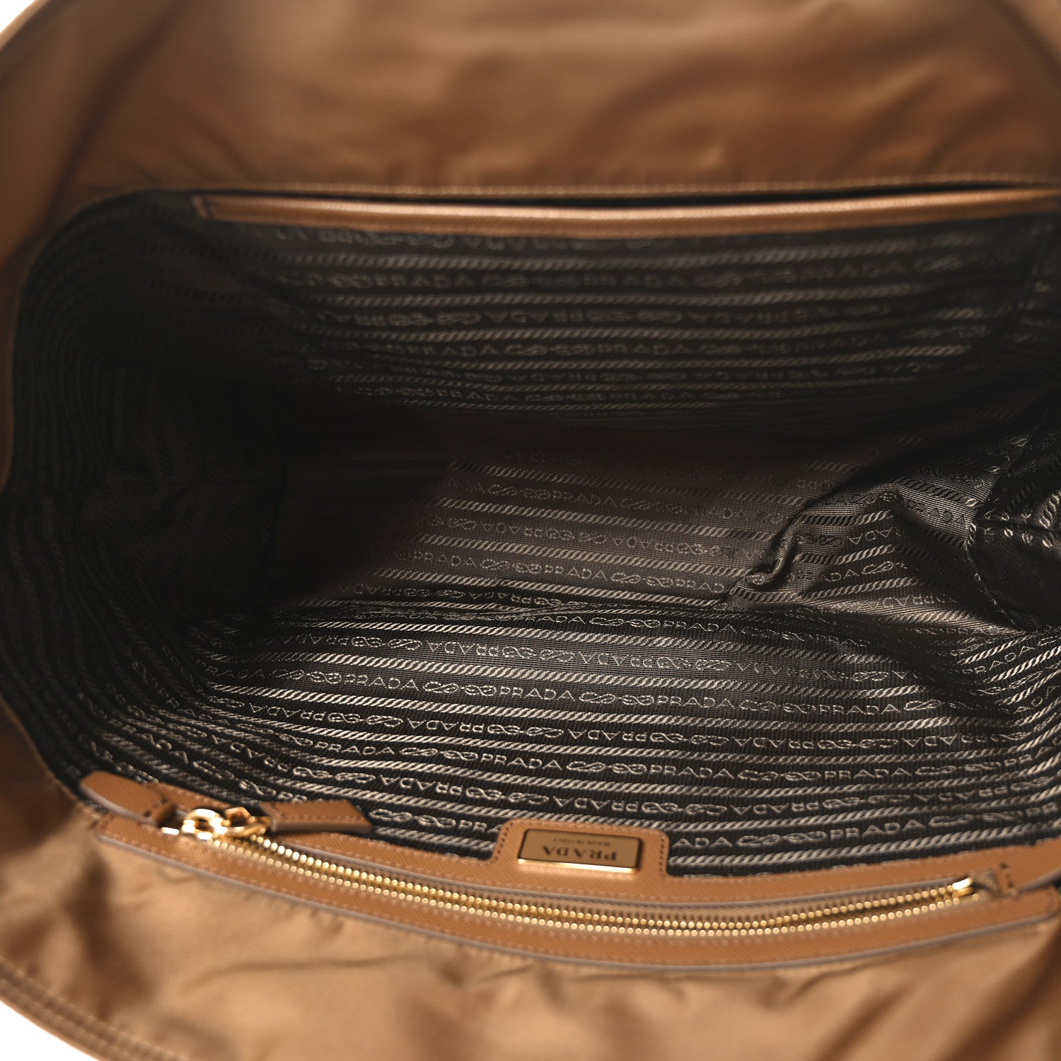 Prada Re-Nylon Saffiano Large Tote Cork Beige 5 of 9
