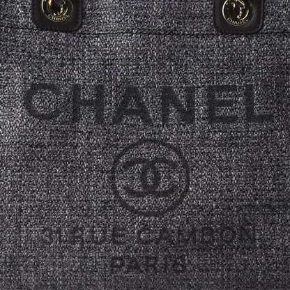 Chanel Woven Straw Raffia Small Deauville Tote Charcoal 10 of 11