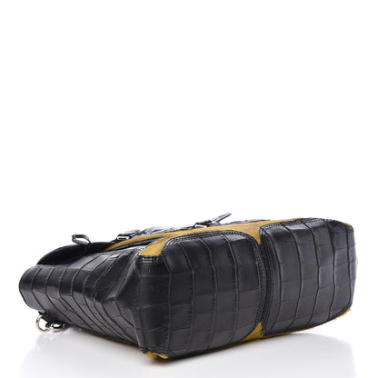 3.1 Phillip Lim 3.1 Calf Hair Calfskin Crocodile Embossed Medium Pashli Satchel Antique Grey Olive 7 of 22