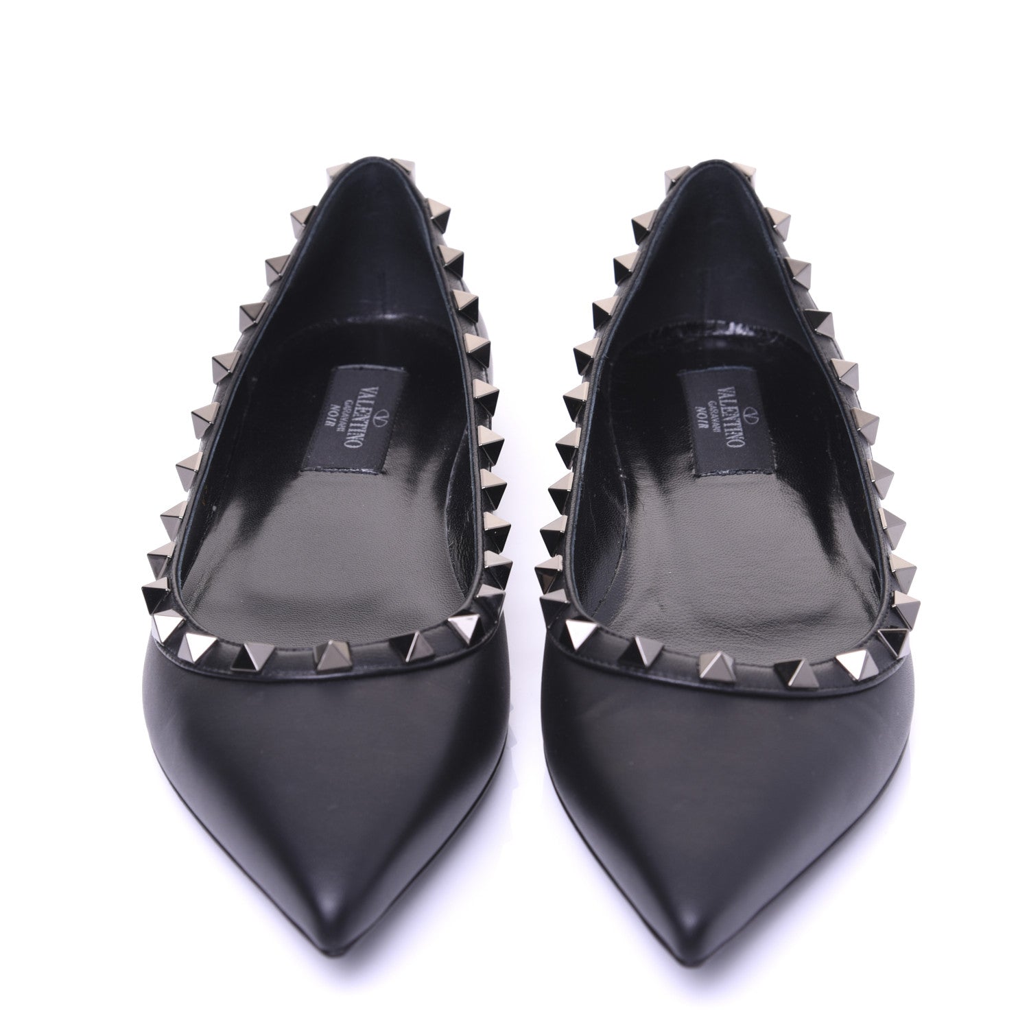 Valentino Garavani Nappa Rockstud Ballerina Flats 37 Black 4 of 13