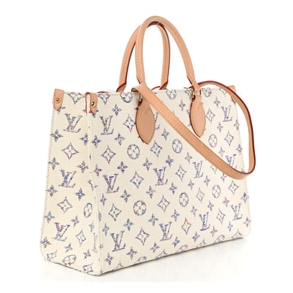 Louis Vuitton Monogram Jacquard Nautical Onthego MM Multicolor Beige 3 of 9