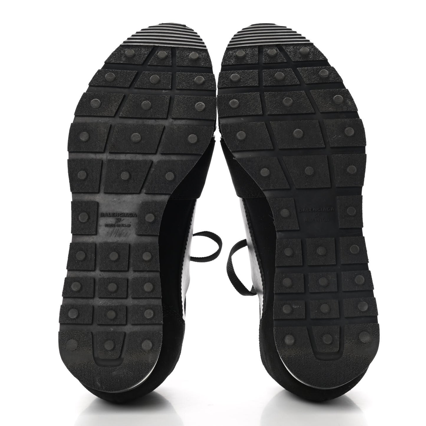 Mesh Calfskin Neoprene Suede Womens Race Runner Sneakers 37 Black