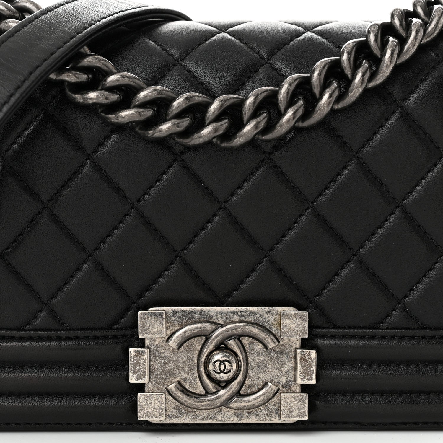 Chanel Lambskin Quilted Small Boy Flap Black 8 of 11