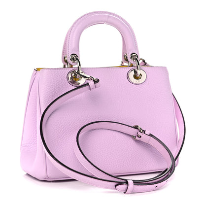 Christian Dior Bullcalf Mini Diorissimo Tote Pink Yellow 3 of 12