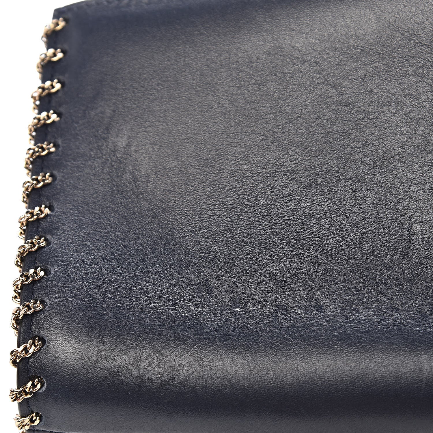 Valentino Garavani Vitello Groumette Demilune Chain Clutch Marine 7 of 12