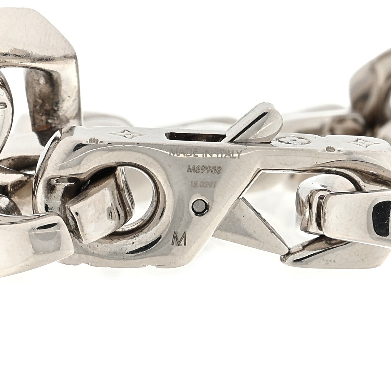 Louis Vuitton Monogram LV Chain Links Bracelet M Silver 1455051