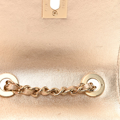 Chanel Metallic Lambskin Quilted Mini Trendy CC Clutch With Chain Gold 11 of 12