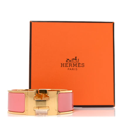Hermes Enamel Wide Clic Clac H Bracelet GM Papaye 5 of 5