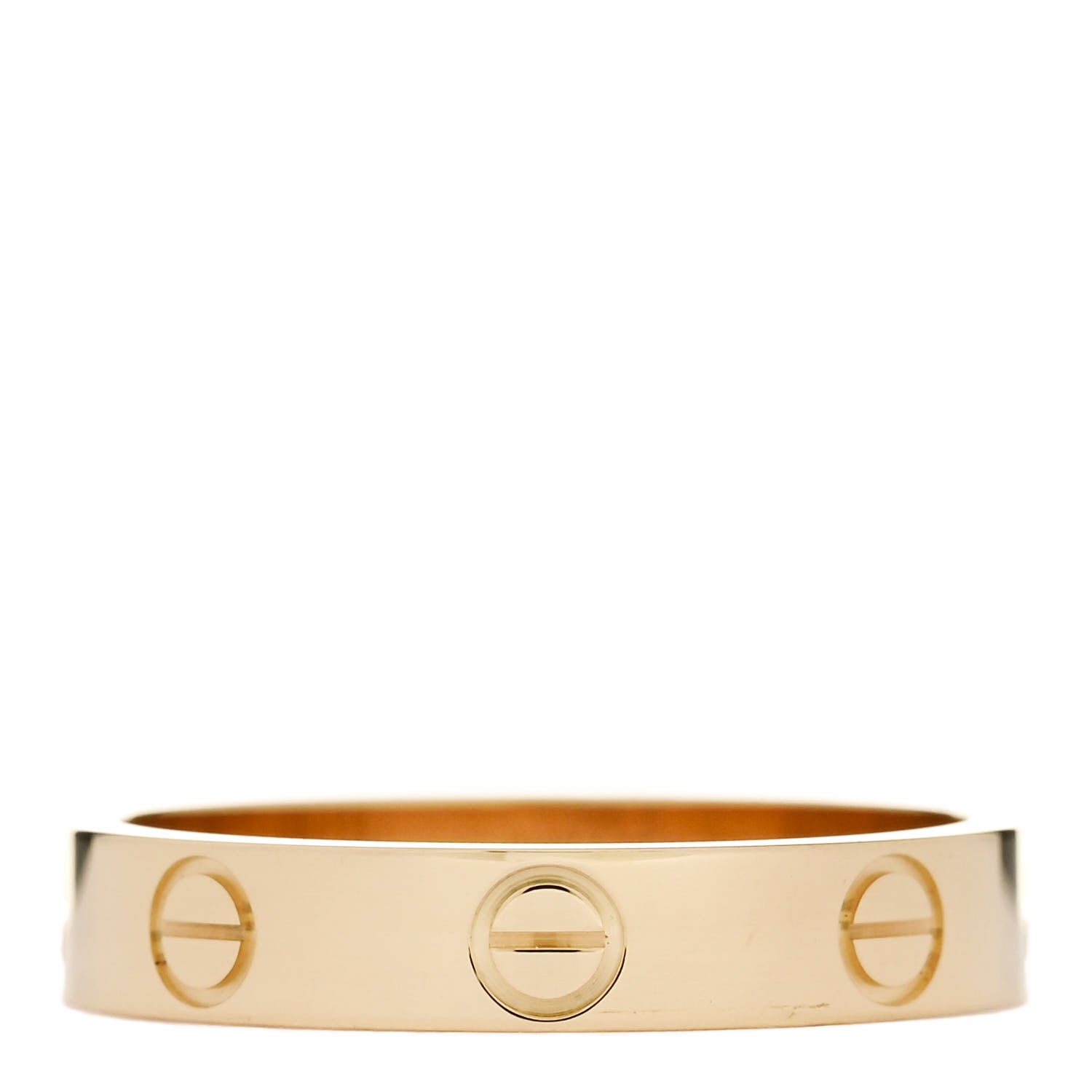Cartier 18K Yellow Gold 3.5mm LOVE Wedding Band Ring 53 6.5 3 of 5