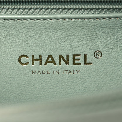 Chanel Caviar Quilted Medium CC Filigree Vanity Case Mint 8 of 15