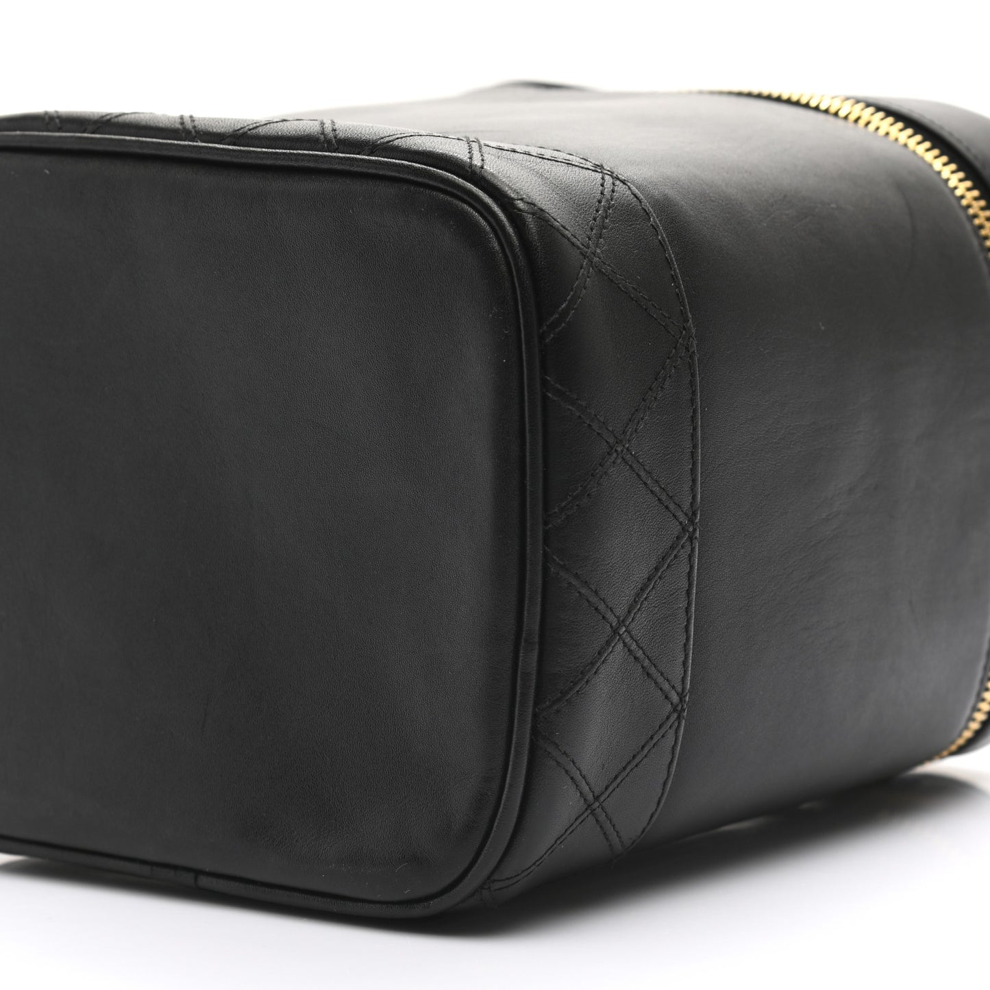 Lambskin Vanity Cosmetic Bag Black
