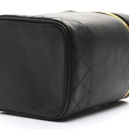 Chanel Lambskin Vanity Cosmetic Bag Black 10 of 10