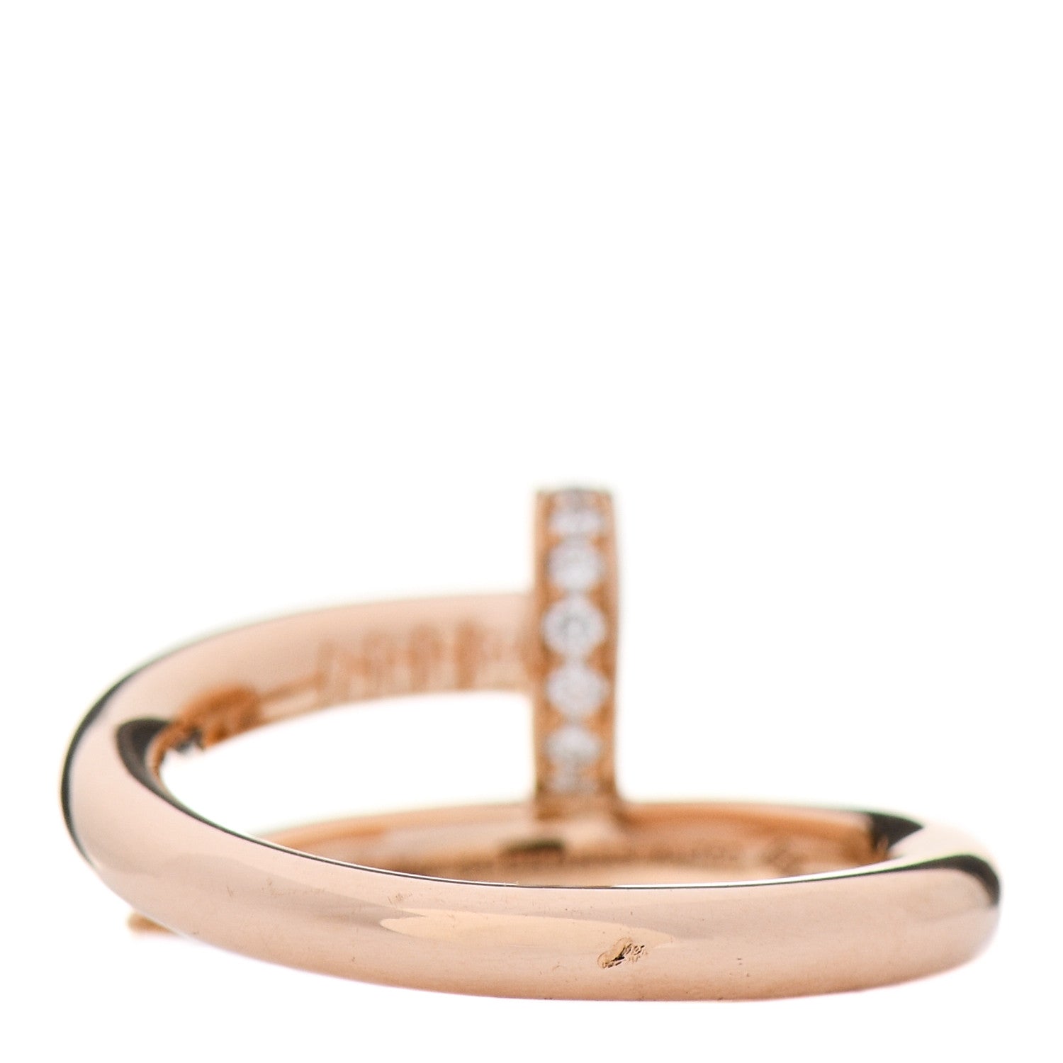 Cartier 18K Pink Gold Diamond Juste Un Clou Ring 51 5.75 3 of 5