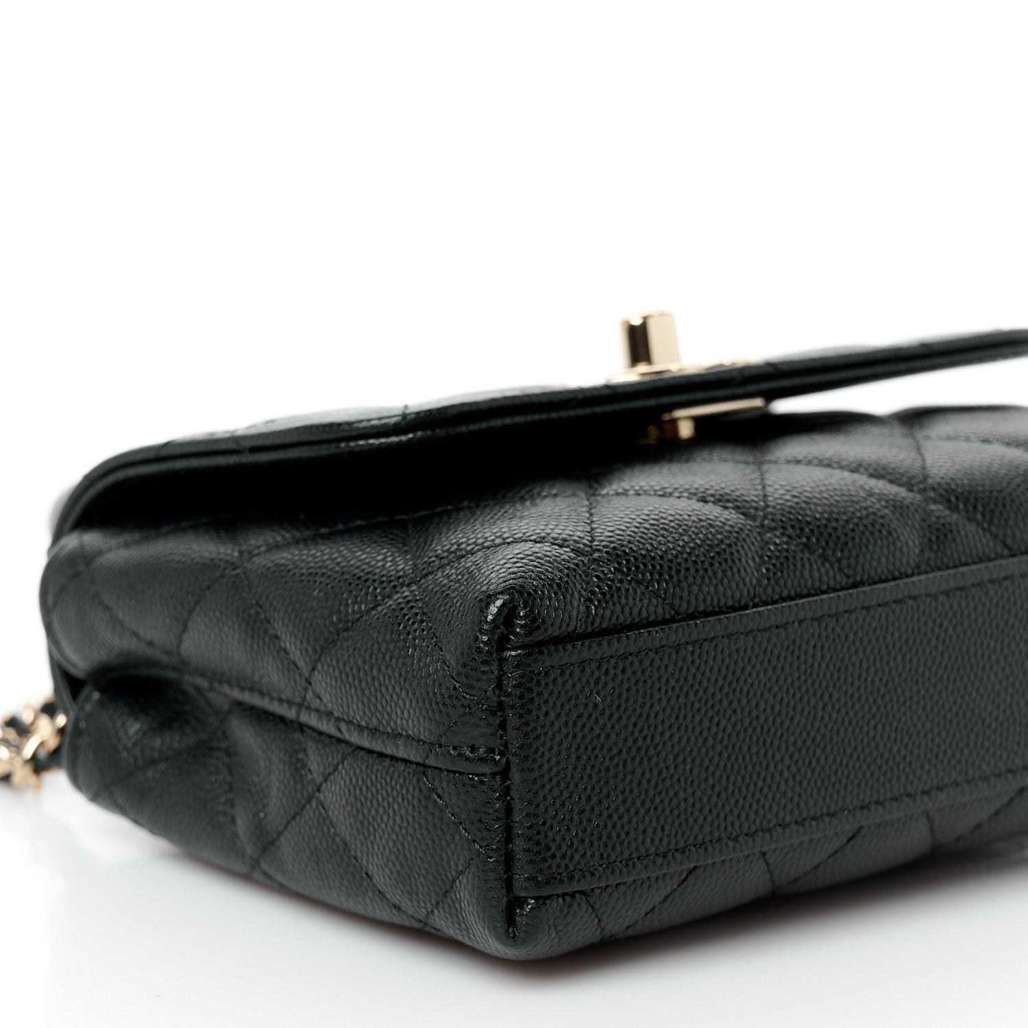Chanel Iridescent Caviar Quilted Extra Mini Coco Handle Flap Black 10 of 12
