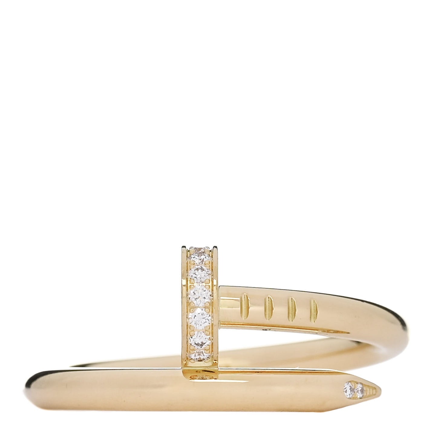 18K Yellow Gold Diamond Juste Un Clou Ring 58 8.5