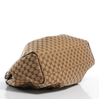 Gucci Monogram Dollar Calfskin Large Sukey Tote Beige Ebony Testa di Moro 4 of 7