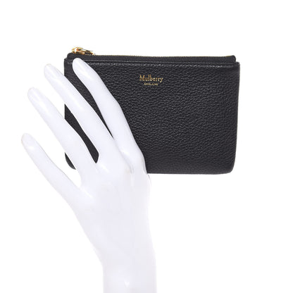 Mulberry Small Classic Grain Zip Coin Pouch Black 2 of 7