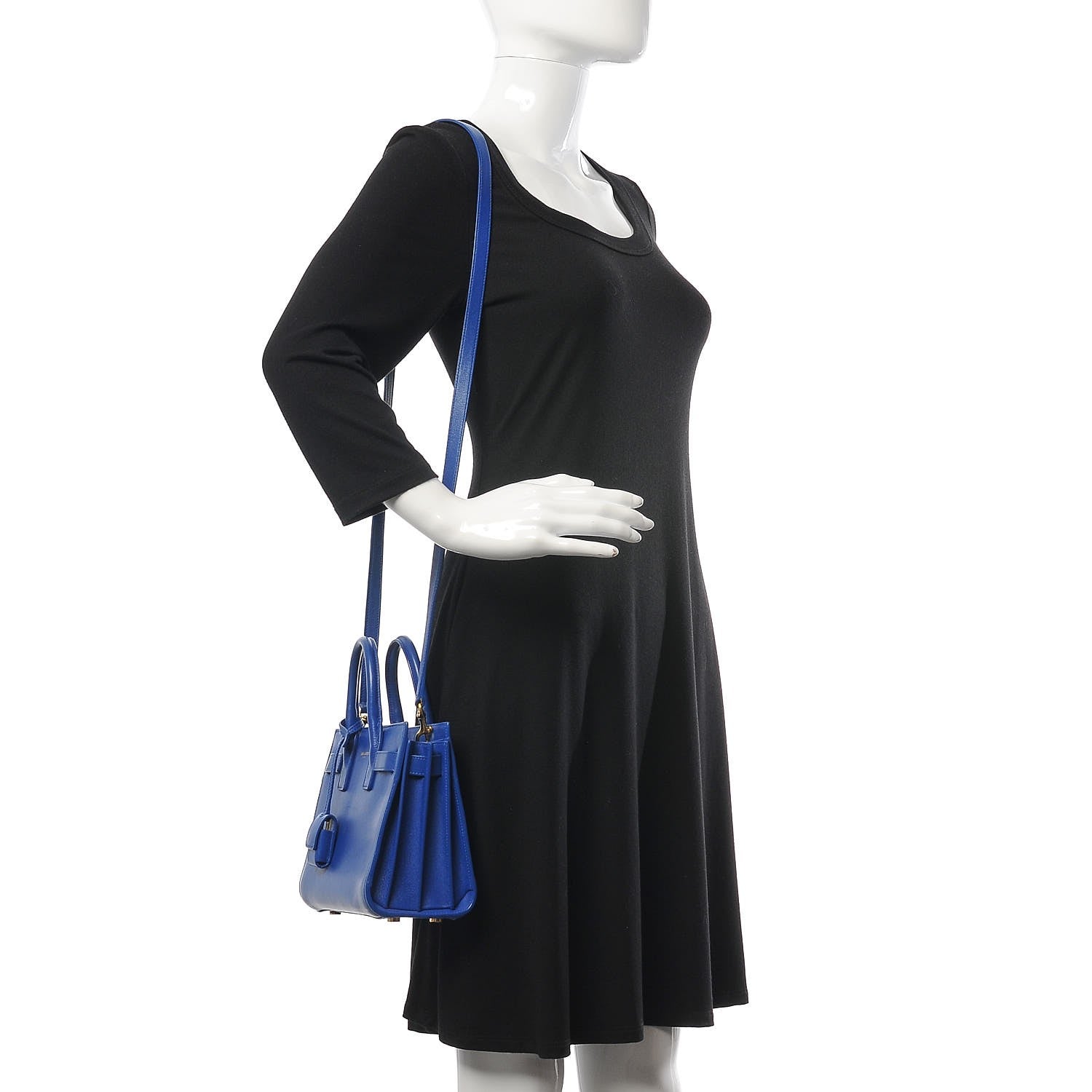Saint Laurent Calfskin Nano Sac De Jour Royal Blue 2 of 6
