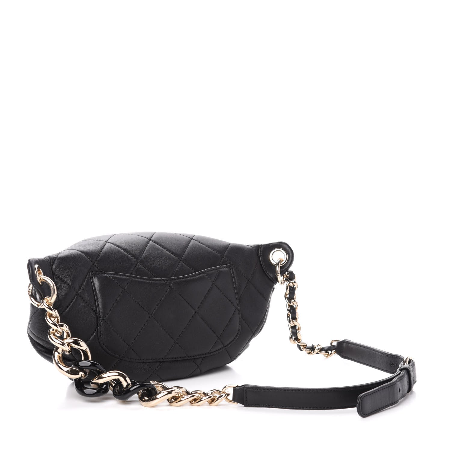 Chanel Lambskin Quilted Waist Belt Bag Black 3 of 11