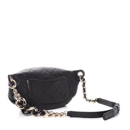 Chanel Lambskin Quilted Waist Belt Bag Black 3 of 11