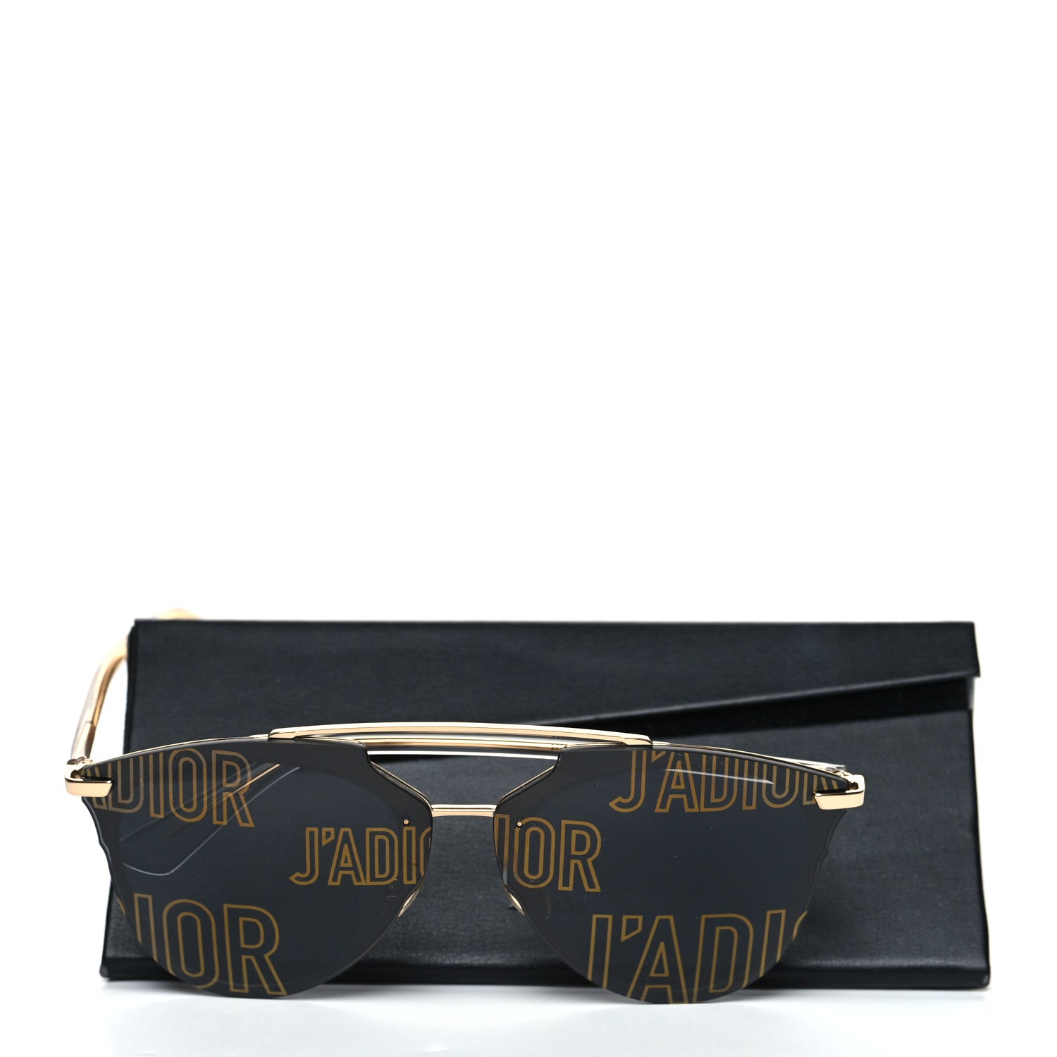 Christian Dior Reflected Prism Mirrored Sunglasses Black Gold 9 of 9