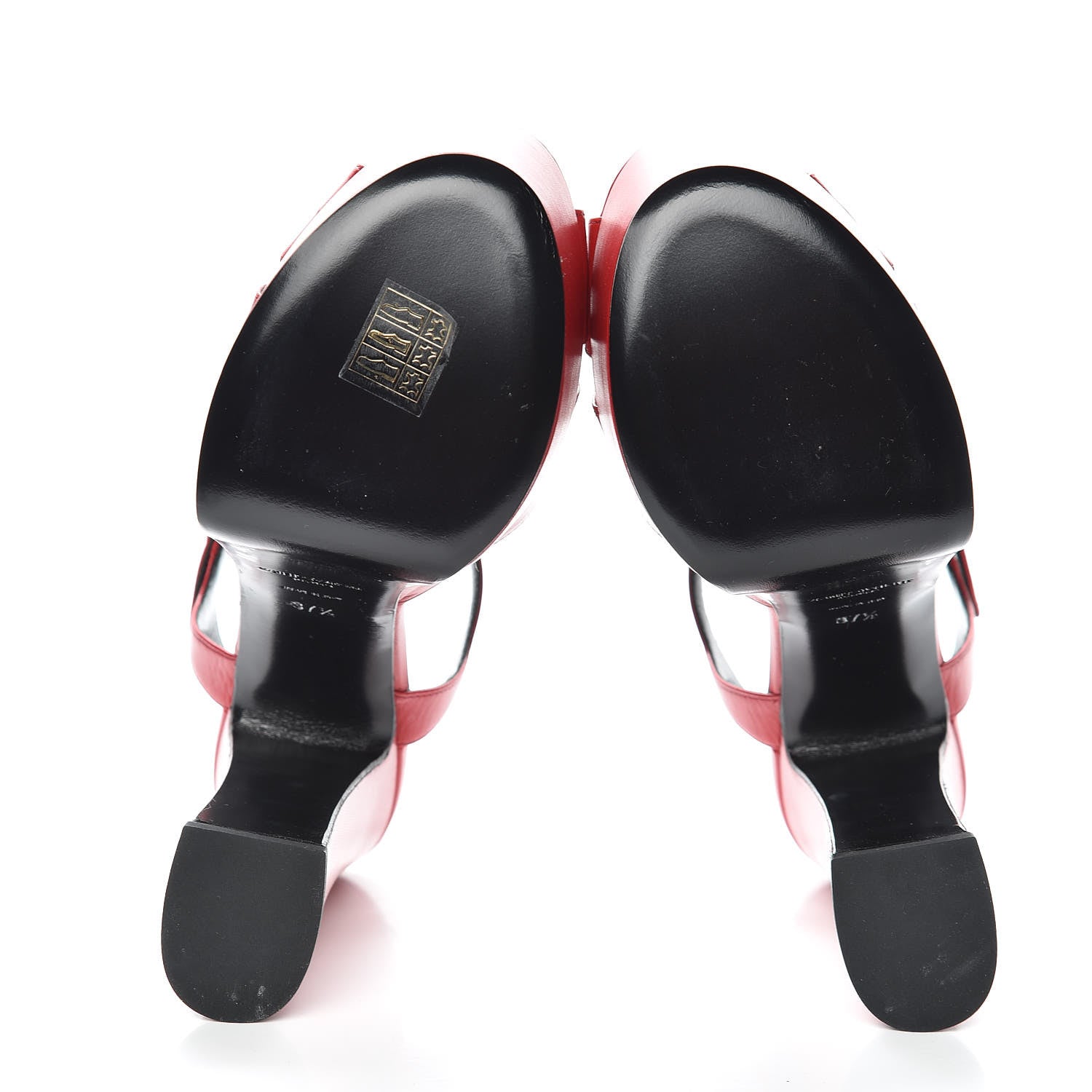 Saint Laurent Goatskin Candy 80 Platform Sandals 37.5 Red 6 of 10