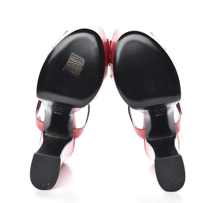Saint Laurent Goatskin Candy 80 Platform Sandals 37.5 Red 6 of 10
