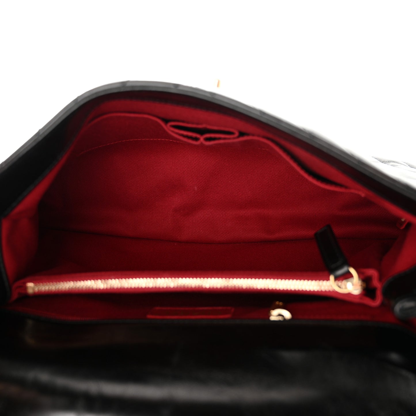 Calfskin Chevron Quilted Medium Coco Handle Flap Black