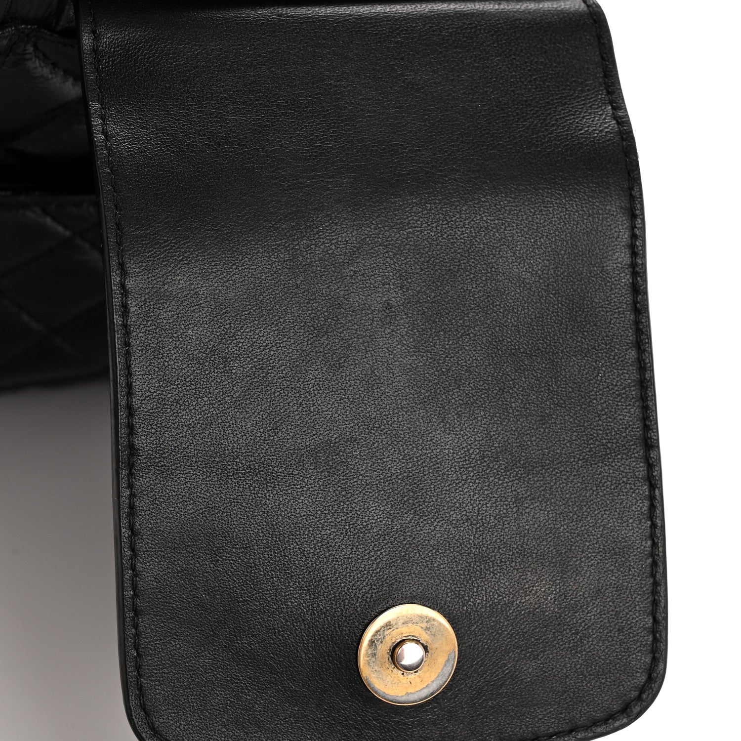 Chanel Glazed Calfskin Quilted Double Pocket Crossbody Flap Black 11 of 15