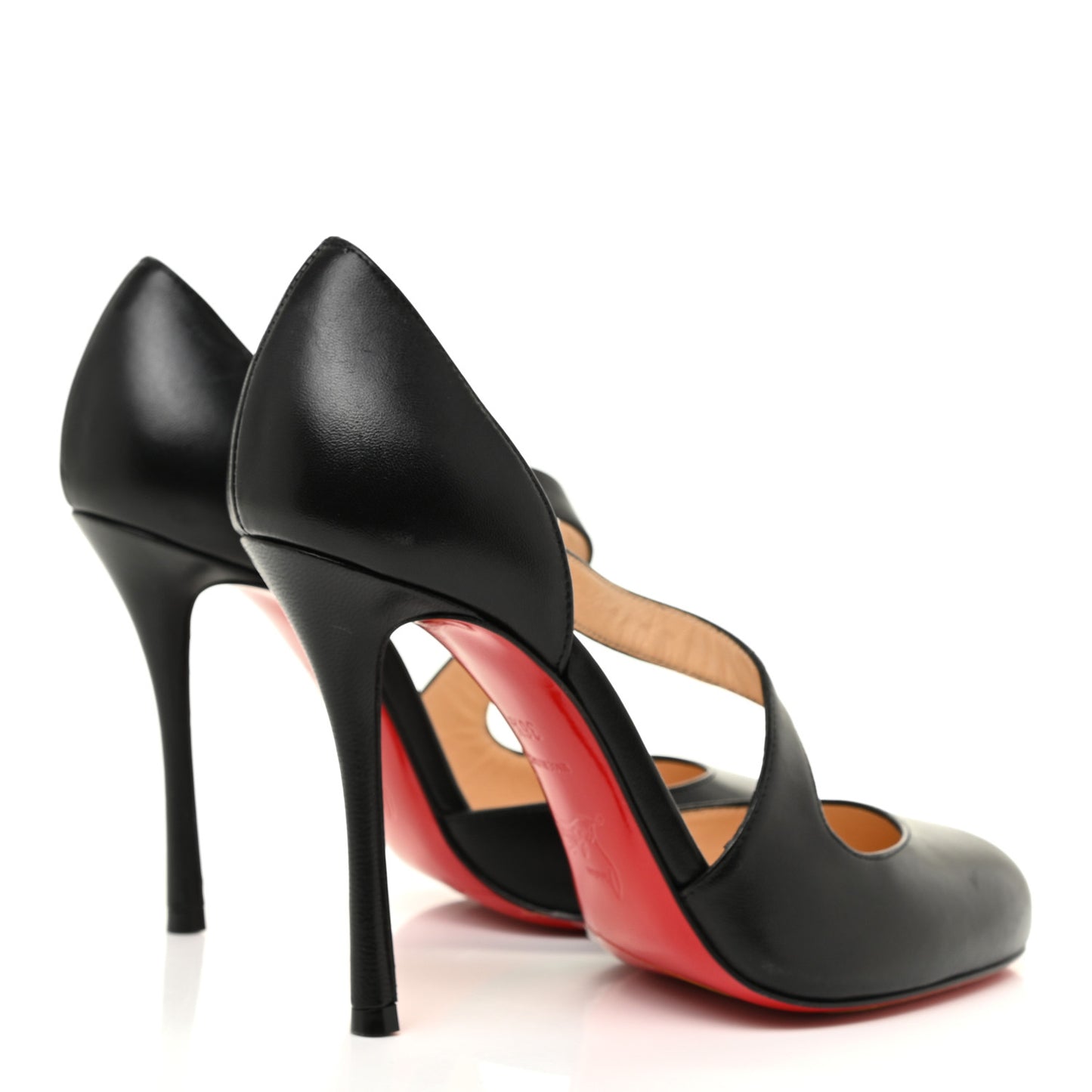 Shiny Nappa Decalcoco 100 Pumps 36.5 Black