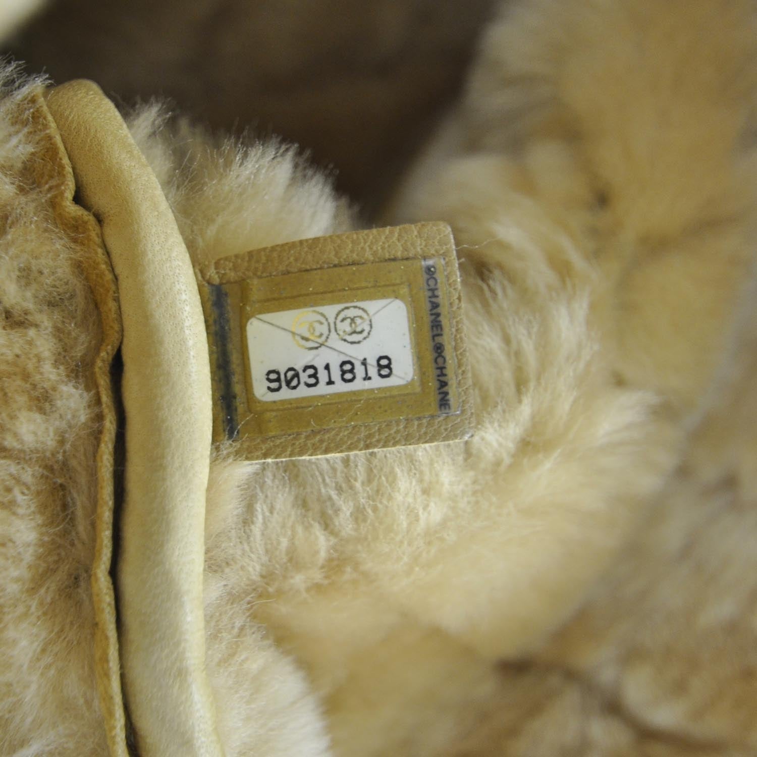 Chanel Shearling Fur and Lambskin Quilted Flap Bag Metallic Bronze 8 of 9