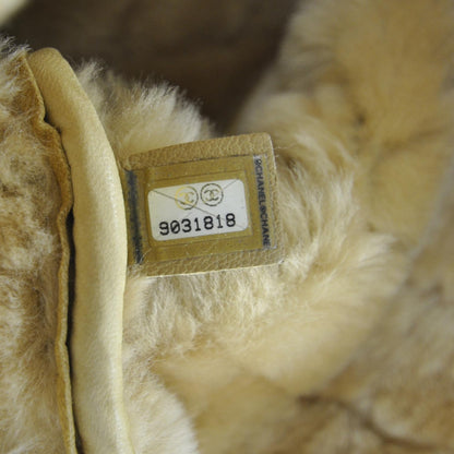 Chanel Shearling Fur and Lambskin Quilted Flap Bag Metallic Bronze 8 of 9