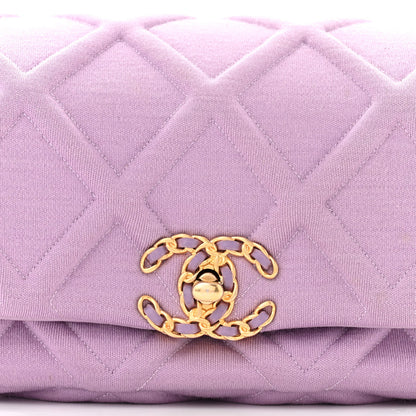 Chanel Jersey Quilted Chanel 19 Waist Bag Purple 8 of 11