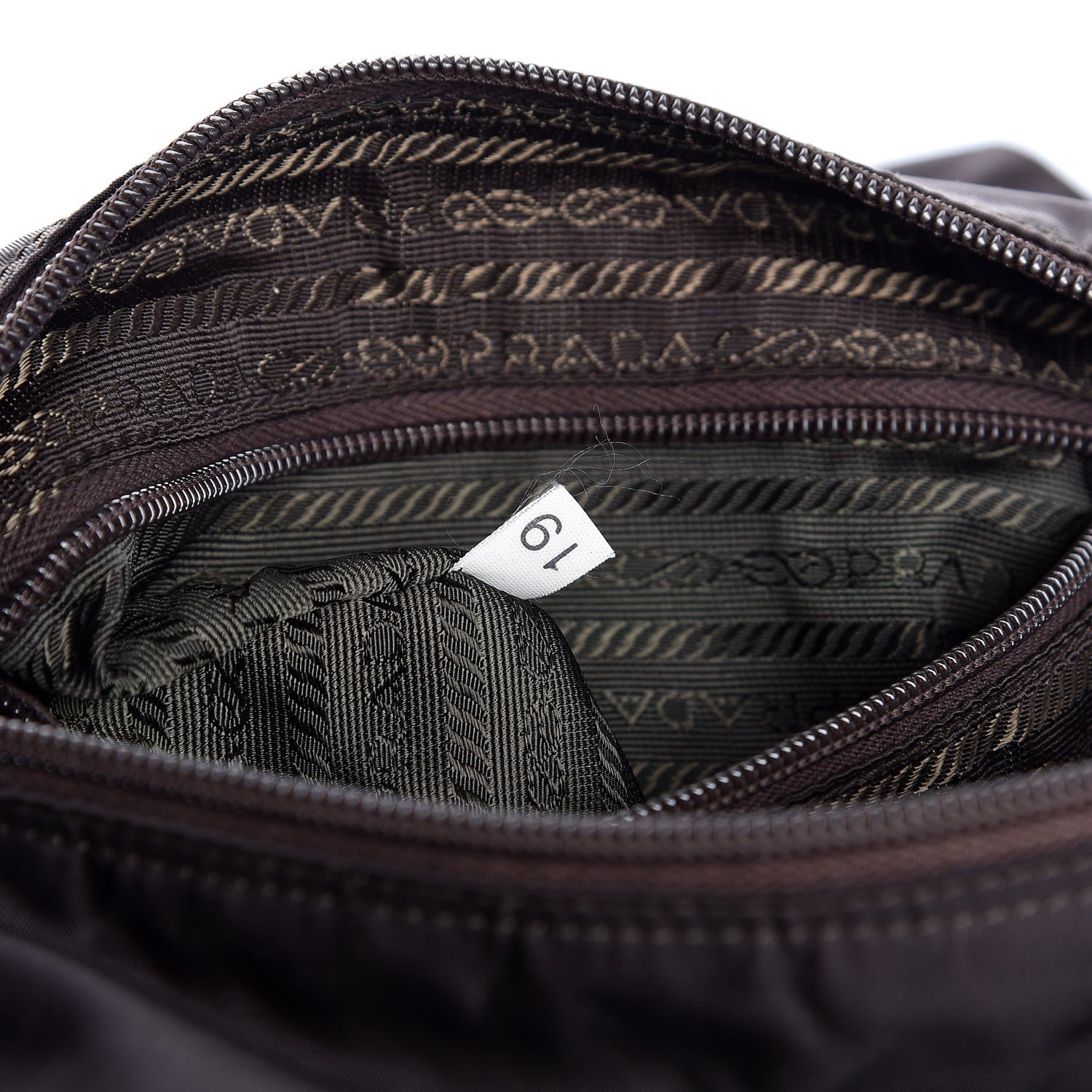 Prada Tessuto Nylon Messenger Bag Brown 7 of 13